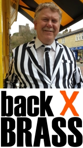 BRASS CLITHEROE CASTLE BACK DAVID BRASS BACK BRASS RIBBLE VALLEY ELECTION INDEPENDENT CANDIDATE 2015 BLACK AND WHITE SUIT BANANA NEWS CLITHEROE BRASSY FOR MP